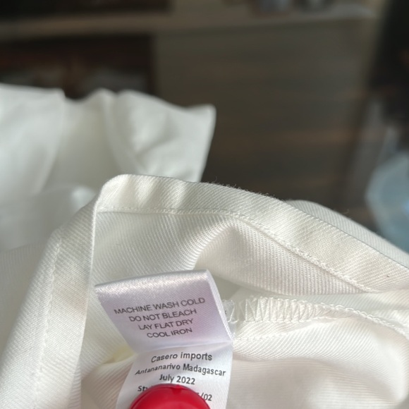 Edgehill Collection Peter Pan Collar Long Sleeve Top & Suspender Shortall Set - Picture 6 of 9